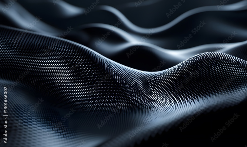 Poster abstract dark rippled pattern with small dots surface texture flowing background
