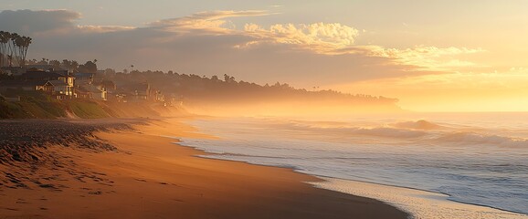 Coastal Sunrise, Beach Homes, Golden Hour