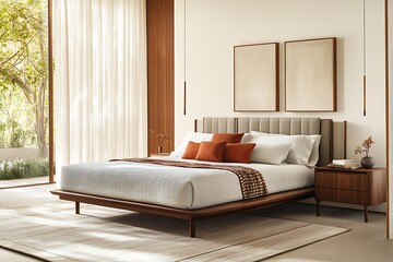 Modern Wooden Bedroom Design with Warm Tones