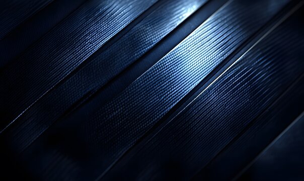Dark blue carbon fiber texture with diagonal pattern and light reflection