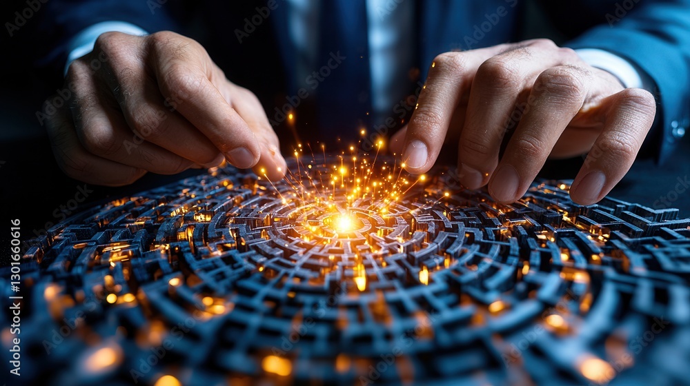 Poster sparkling technological innovation bursting with radiant energy and digital brilliance futuristic ab