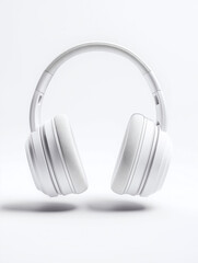 White Over-Ear Headphones Isolated on White Background – AI Generated