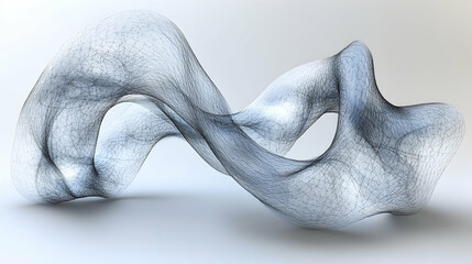 Abstract, flowing, mesh, form