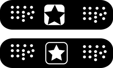 Bandaid star vector file svg silhouette bandaid 