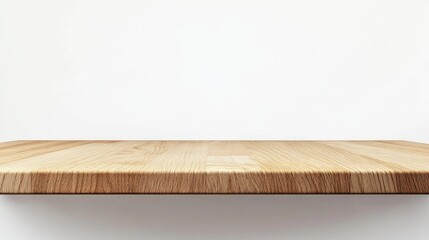 Minimalist Wooden Table Isolated on White Background for Display