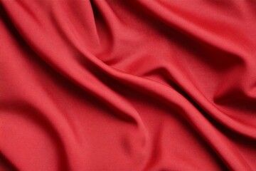 Red Fabric Drape Closeup