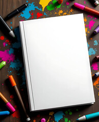 color pencils and notebook