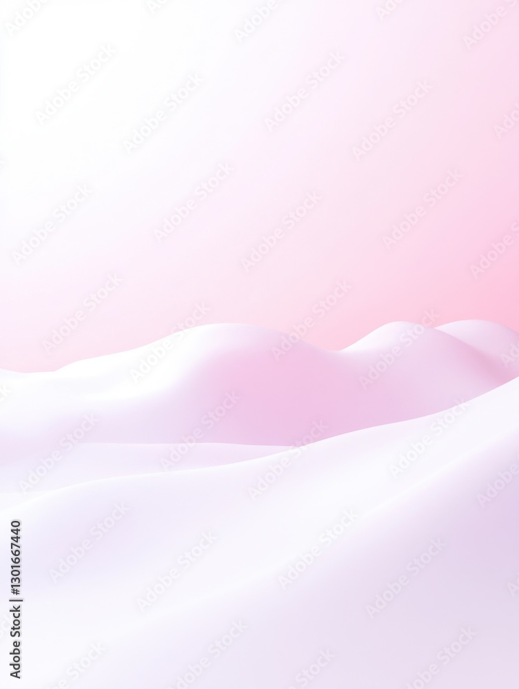 Poster abstract undulating landscape with subtle color gradients, evoking tranquility and serenity.