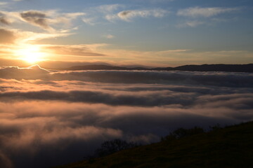 beautiful sunrise on a March springtime morning