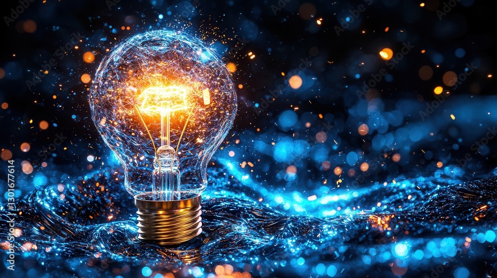 Poster a stunning visual representation of innovation creativity and the boundless potential of the human m