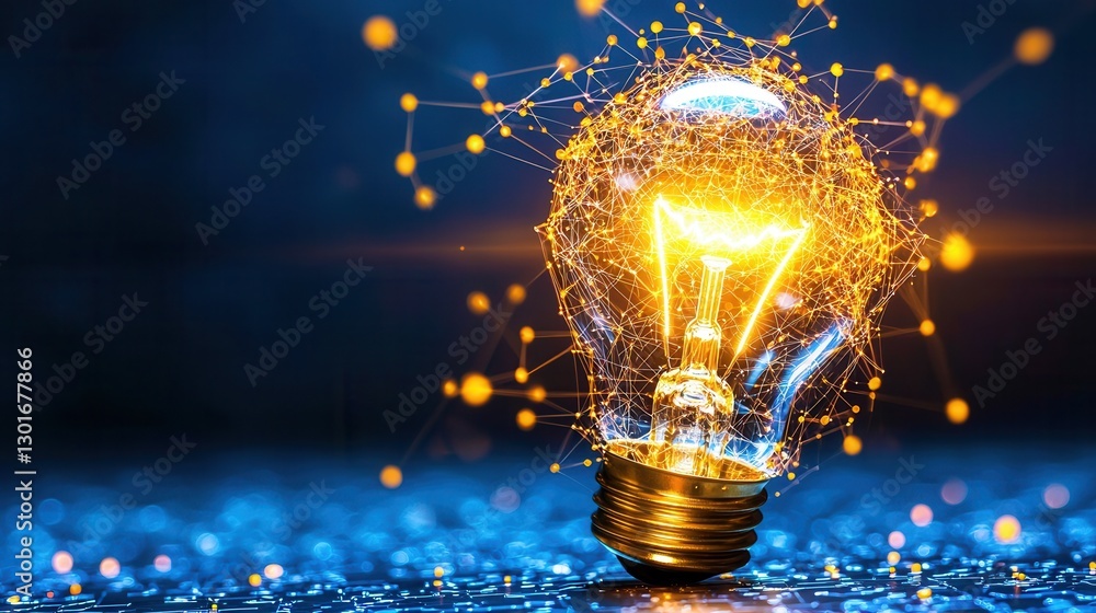 Poster radiant technological labyrinth of interconnected brilliance an intricate futuristic and luminous di