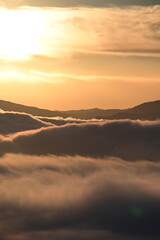 sunset in the mountains