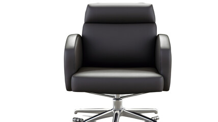 Modern Black Leather Office Chair, Executive Seating, Comfortable Furniture Design