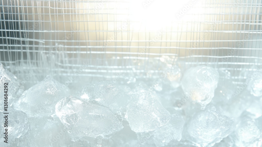Poster Freshly Formed Ice Glistens Under Soft Lighting in a Modern Web Application Interface