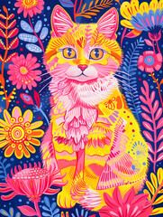 Flower cat