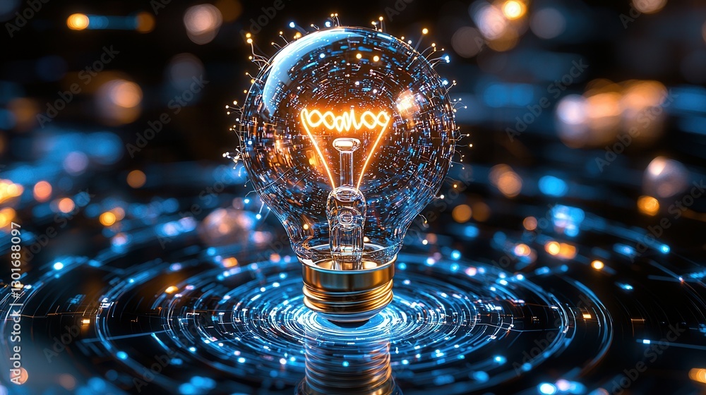 Poster visually striking ai inspired glowing labyrinth with luminous orb spheres a captivating digital artw