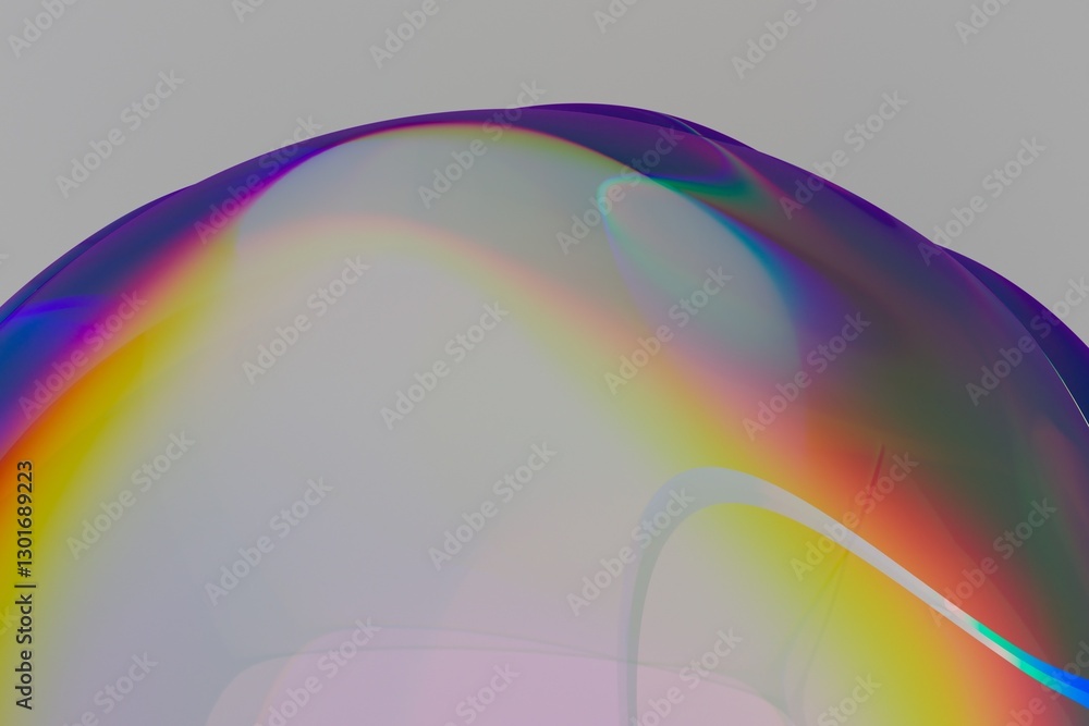 Leinwandbilder smooth surface with a radiant gradient of rainbow hues forms a gentle, ethereal glow in this abstrac