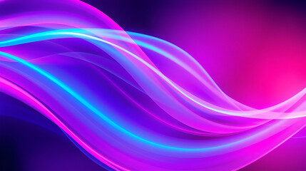Fototapeta premium A vibrant abstract image showcasing colorful waves of light in purple, blue, and pink, creating a dynamic, fluid visual effect.