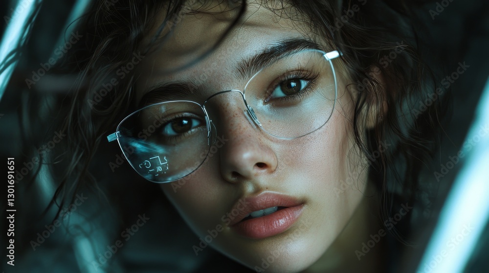 Poster digital learning platform powered by ai, featuring interactive holographic lessons and tailored tuto