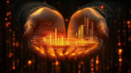 Hands holding a glowing 3D globe with digital connections, representing global business and innovation