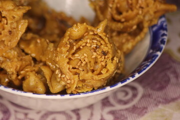 Sweet Moroccan Cookie Chebakia Close Up