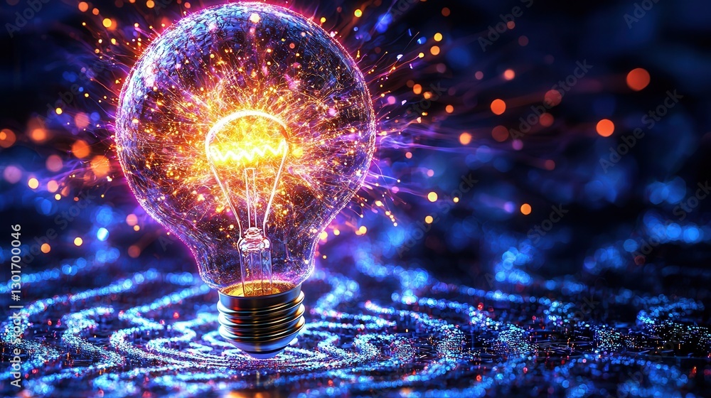 Poster glowing abstract maze structure illuminating with captivating prismatic radiance a futuristic dimens