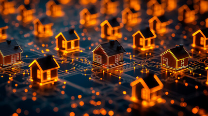 Digital network of interconnected houses