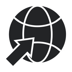 Internet Icon Glyph Style. Vector Illustration For Graphic Design