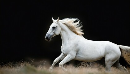 Naklejka premium white arabian horse