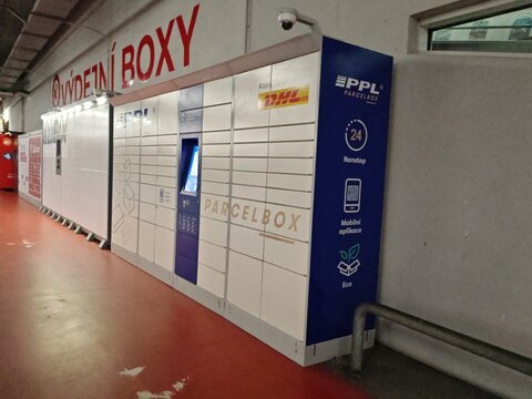 Prague,Czech Republic-January 8 2025: PPL Box is an automated parcel locker system providing secure and convenient package collection and drop-off for online shoppers.

