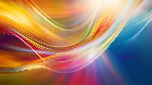 Abstract flowing colors background with smooth wave lines and vibrant gradients light