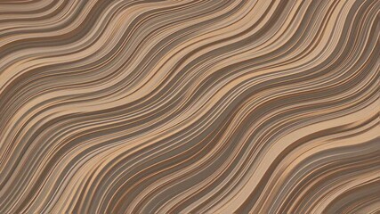Flowing wavy lines in shades of brown and beige. Abstract background with organic fluid motion. Dynamic pattern for graphic design, wallpaper, and digital art.