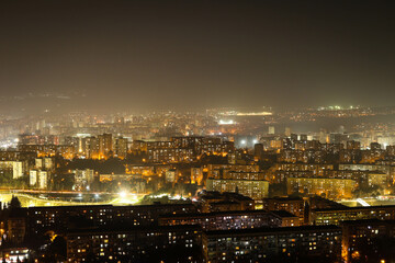 Fototapeta premium night view of Tbilisi city 
