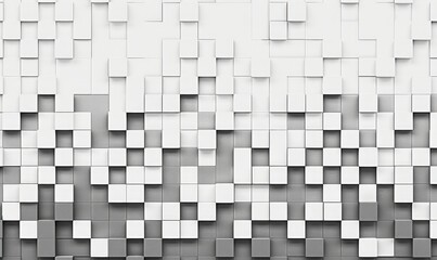Abstract 3D grey and white tile background for modern architecture and technology