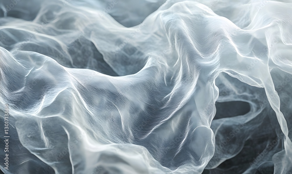 Poster abstract fluid translucent texture with smooth curves and flowing waves