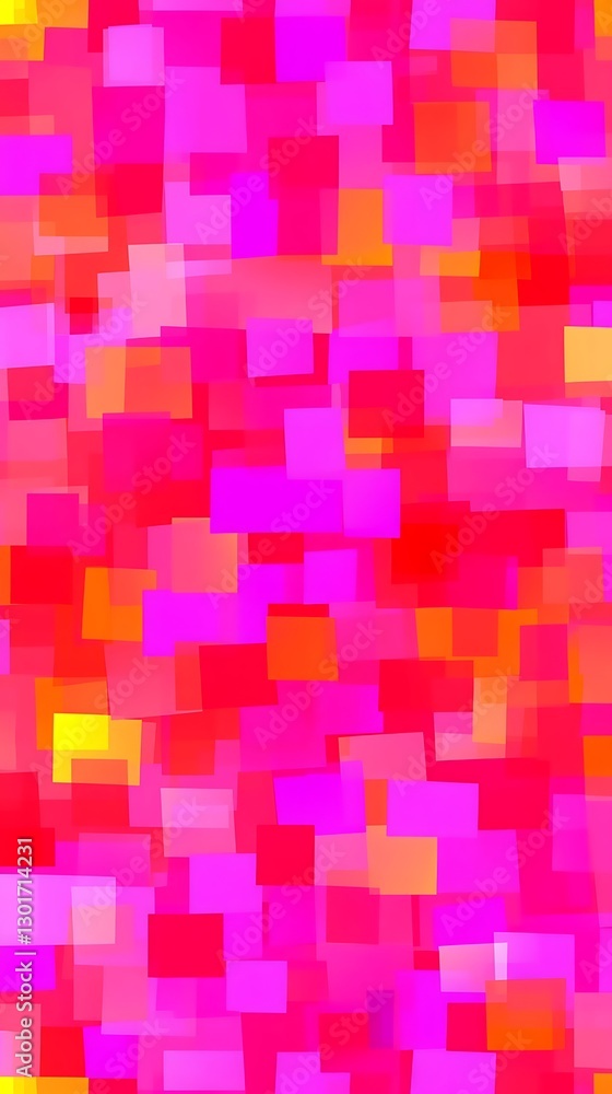 Poster vibrant squares overlap forming a dynamic and layered abstract design
