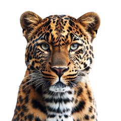 Obraz premium Leopard isolated on transparent background, PNG