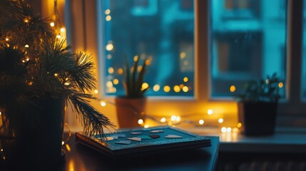 Handcrafted Album with Heart Cutouts on a Table