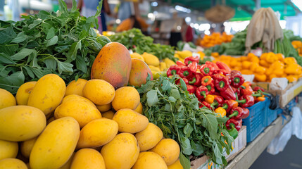 The unfiltered beauty of fresh produce in a lively street market