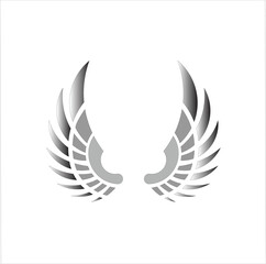 logo wing illustration design trendy