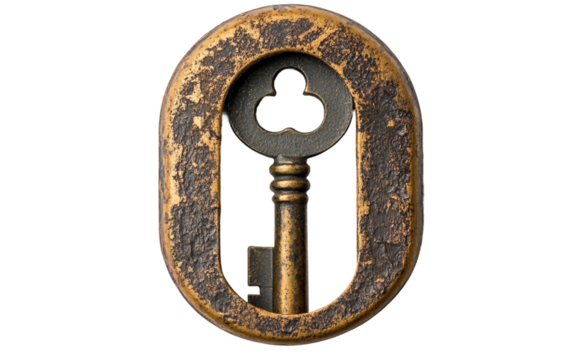Isolated Keyhole Symbol for Opening Doors to Fairness and Justice Isolated on transparent background.