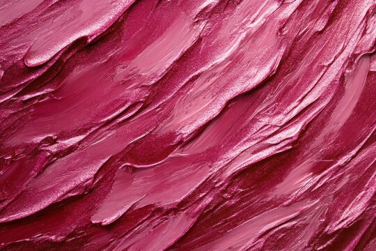Swirled crimson lipstick texture background.