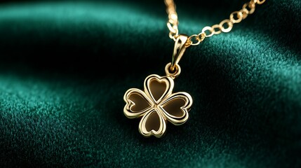 Clover Necklace Close-up / クローバーネックレスのクローズアップ