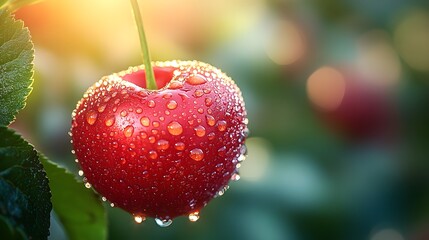 Captivating Close-Up of Vibrant Cherry Fruit Celebrating Nature's Bounty in a Fresh Harvest Setting for Culinary Photography
