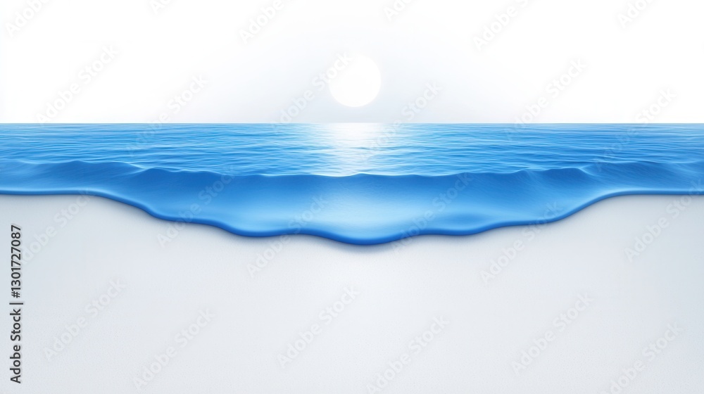 Aufkleber serene and ethereal twilight beach scene with a radiant starry sky and shimmering water reflection c