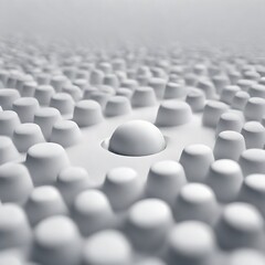 Fototapeta premium White sphere, minimalist studio art.