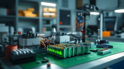 Exploring advanced lithium-ion battery research high-tech lab article innovative environment scientific perspective