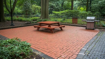 Park Picnic Area with Grill