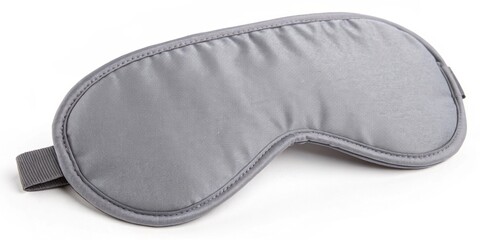 Gray sleeping eye mask, isolated on white background