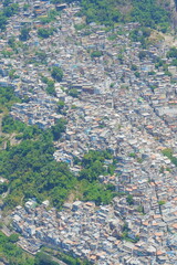 Favela Vidigal in Rio de Janeiro - view from helicopter
